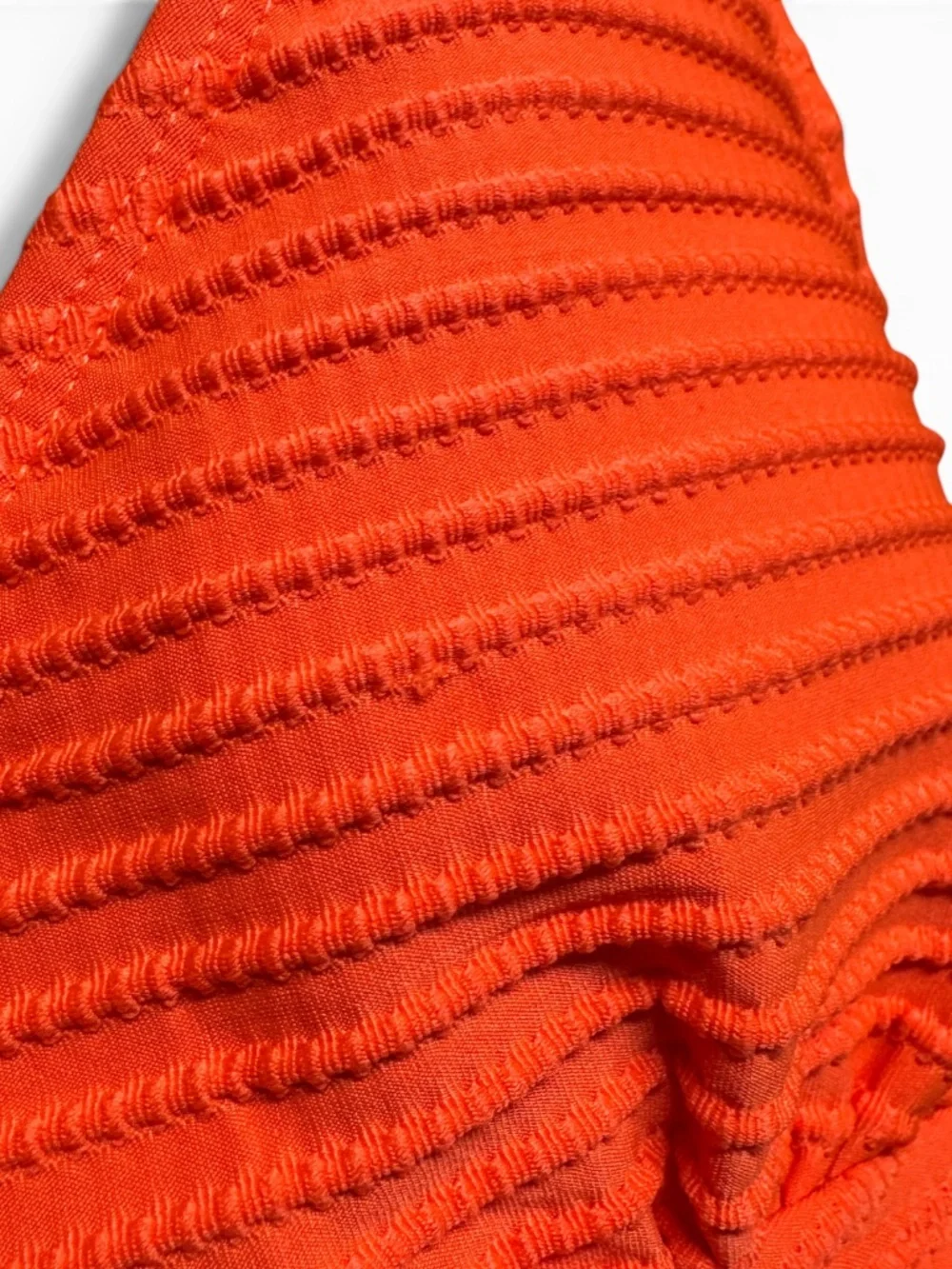 NWOT Orange Ribbed One Piece Swimsuit Size 14Y Adjustable Straps